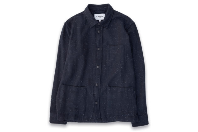 navy wool overshirt